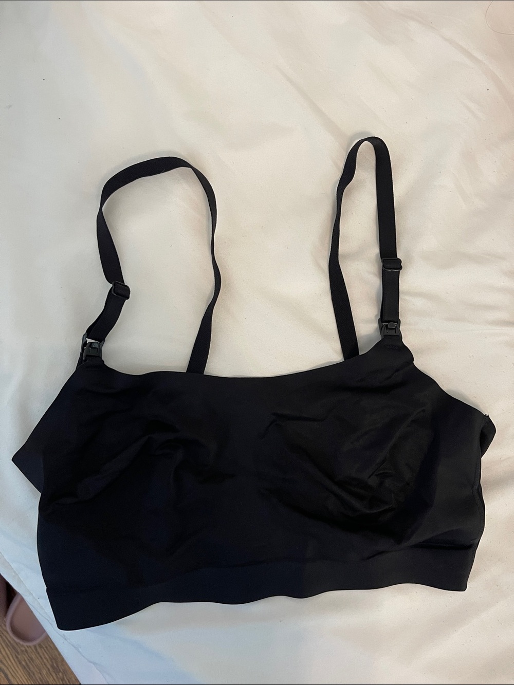 Soma Black Wireless Nursing Bralette with Adjustable Straps